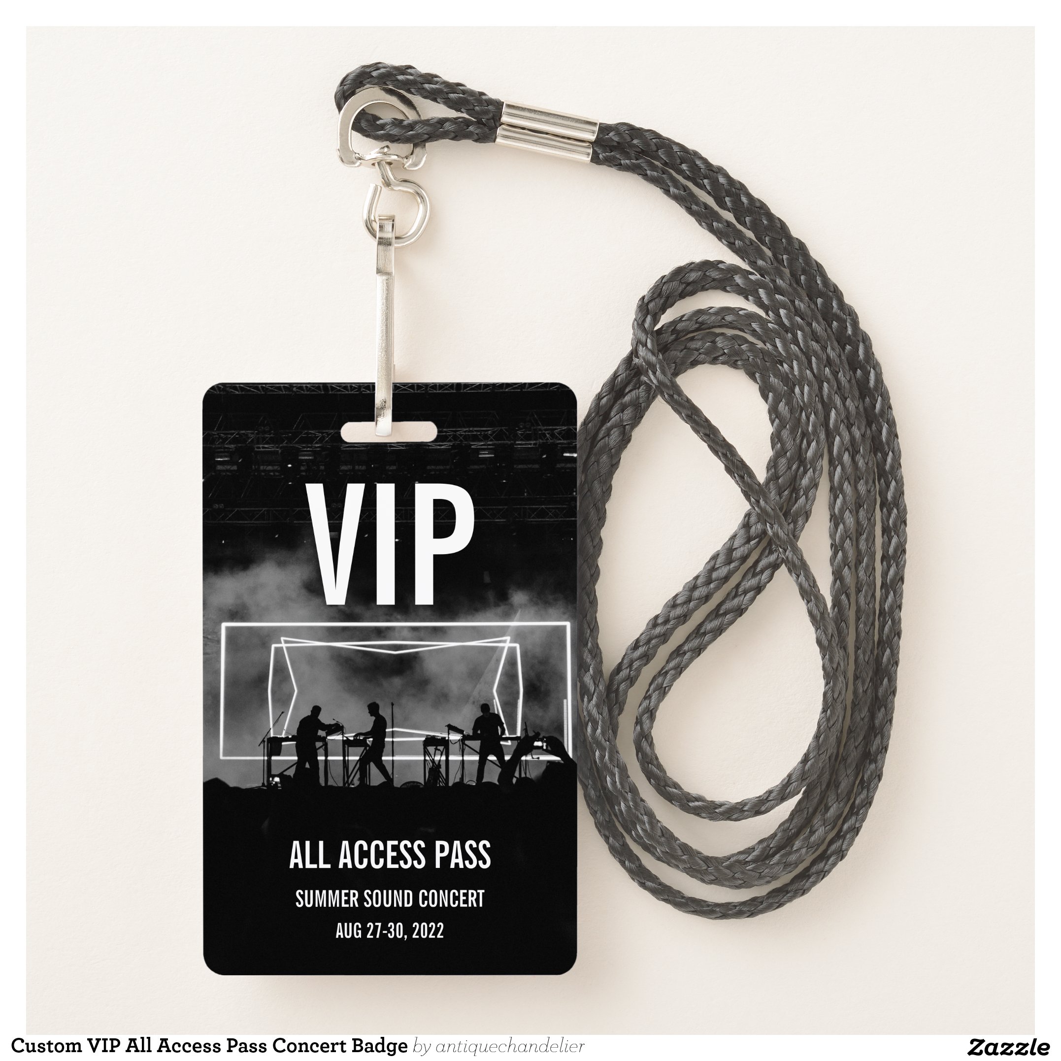 Custom VIP All Access Pass Concert Badge