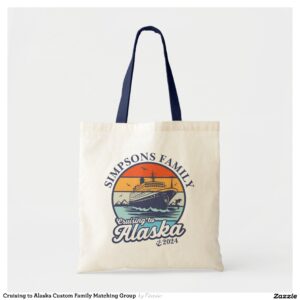 Cruising to Alaska Custom Family Matching Group Tote Bag
