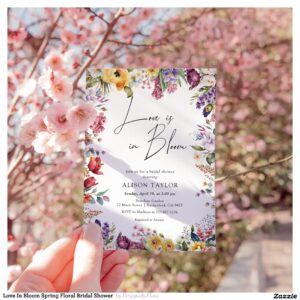 Love In Bloom Spring Floral Bridal Shower Invitation