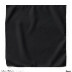 Jet Black Solid Color Bandana