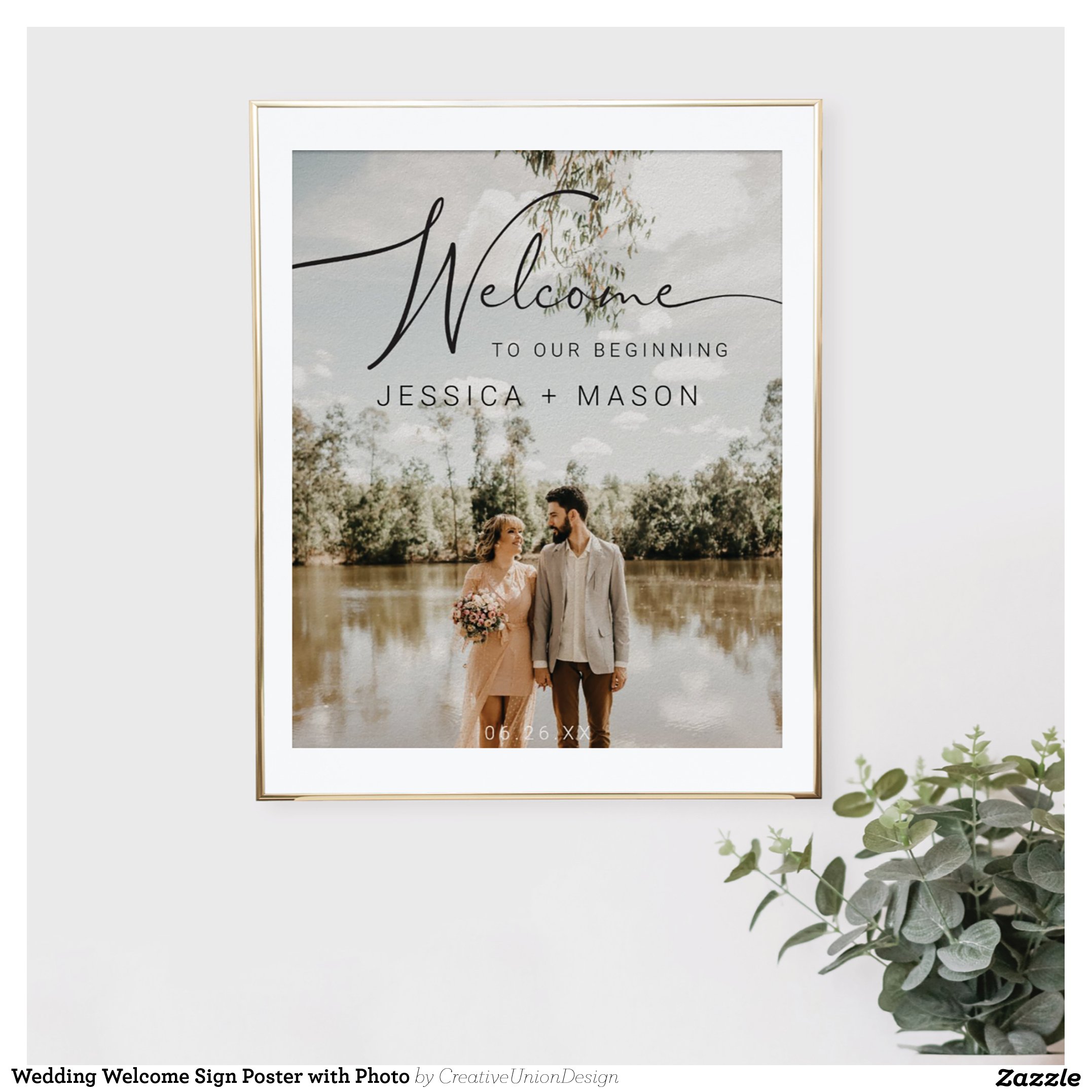 Wedding Welcome Sign Poster with Photo