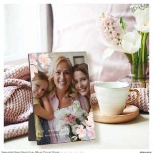 Beautiful Best Nana Ever Blush Floral Photo Plaque