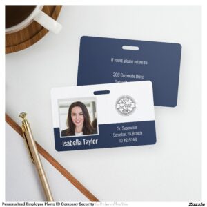 Personalized Employee Photo ID Company Security Badge