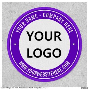 Custom Logo and Text Personalized Patch Template