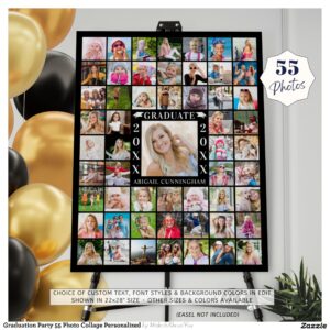 Graduation Party 55 Photo Collage Personalized Foam Board