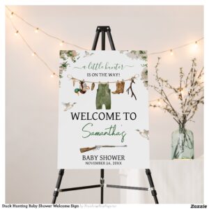 Duck Hunting Baby Shower Welcome Sign
