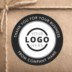 Professional Business Logo Promotional Thank You Classic Round Sticker