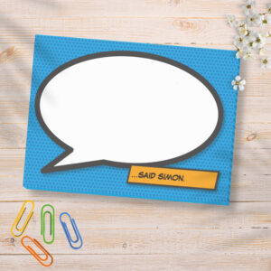Fun Personalized Comic Book Pop Art Speech Bubble Post-it Notes