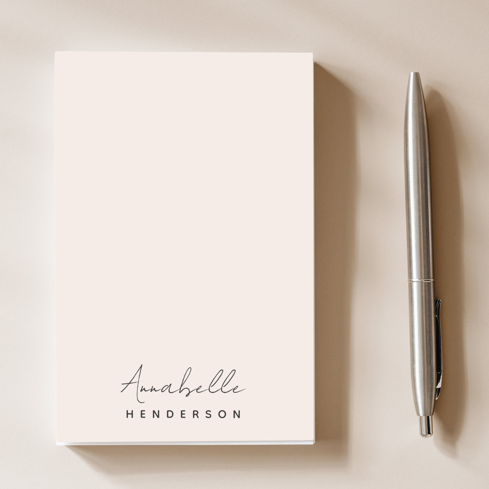 Monogram Blush Pink Modern Minimalist Feminine Post-it Notes