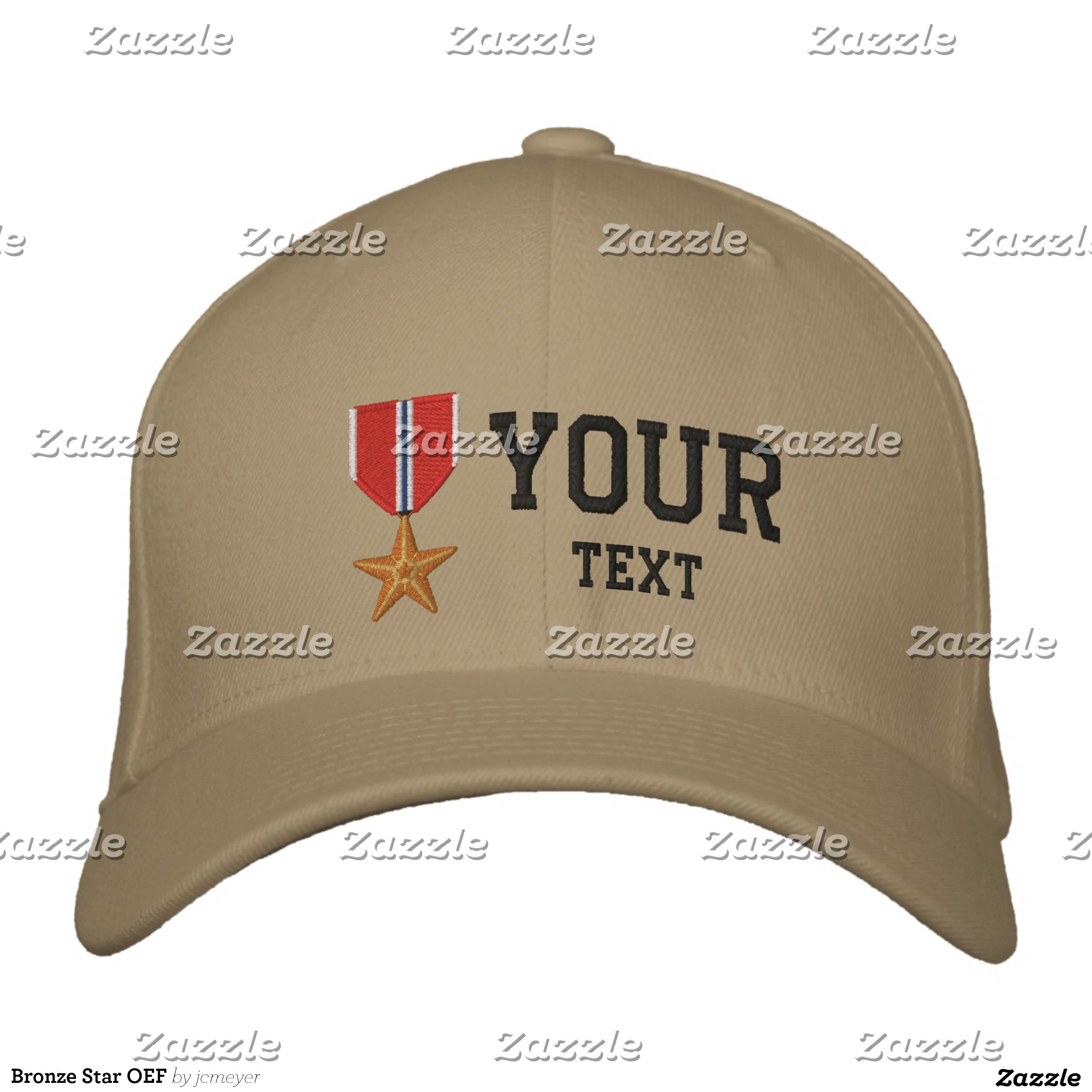 Bronze Star OEF Embroidered Baseball Hat