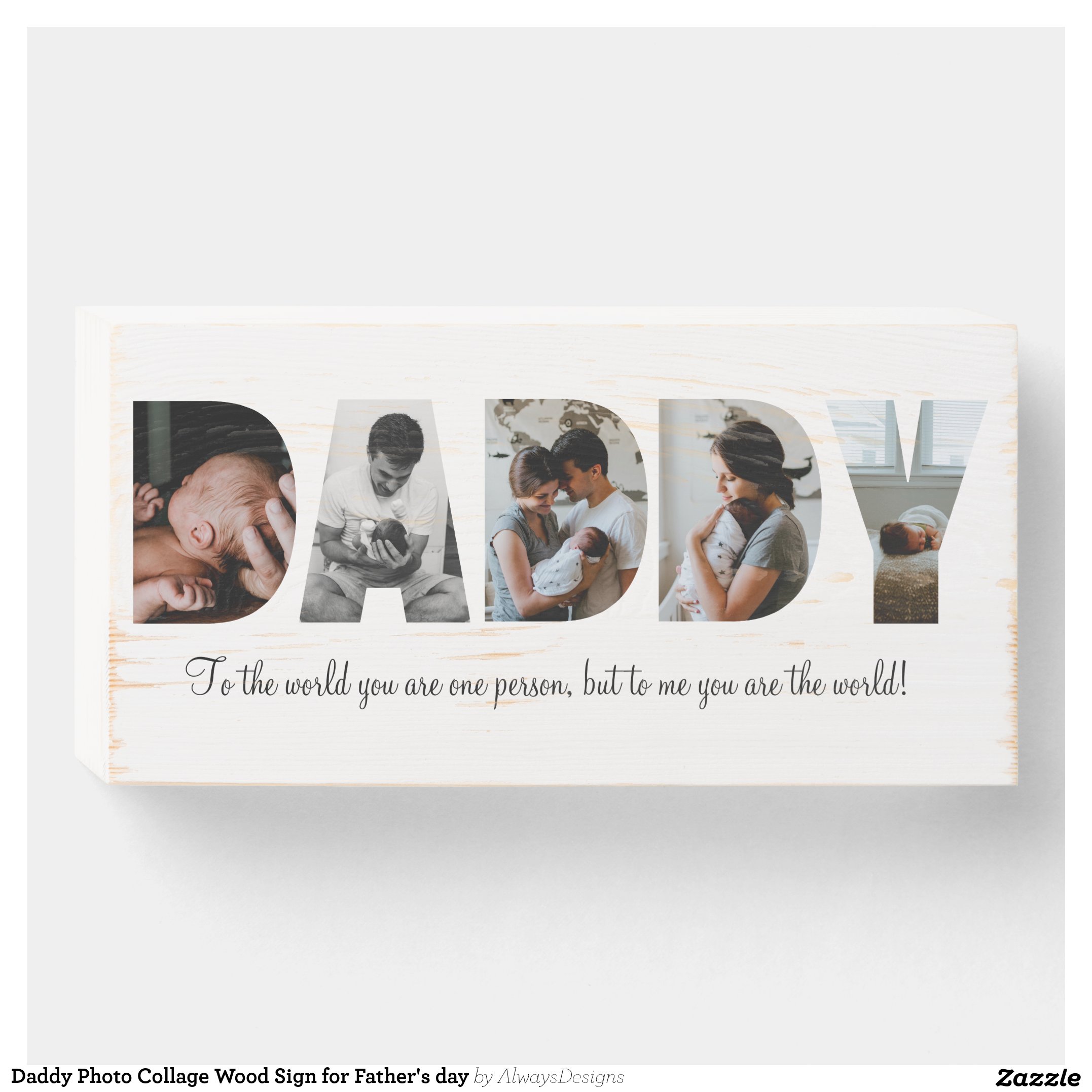 Daddy Photo Collage Wood Sign for Father's day