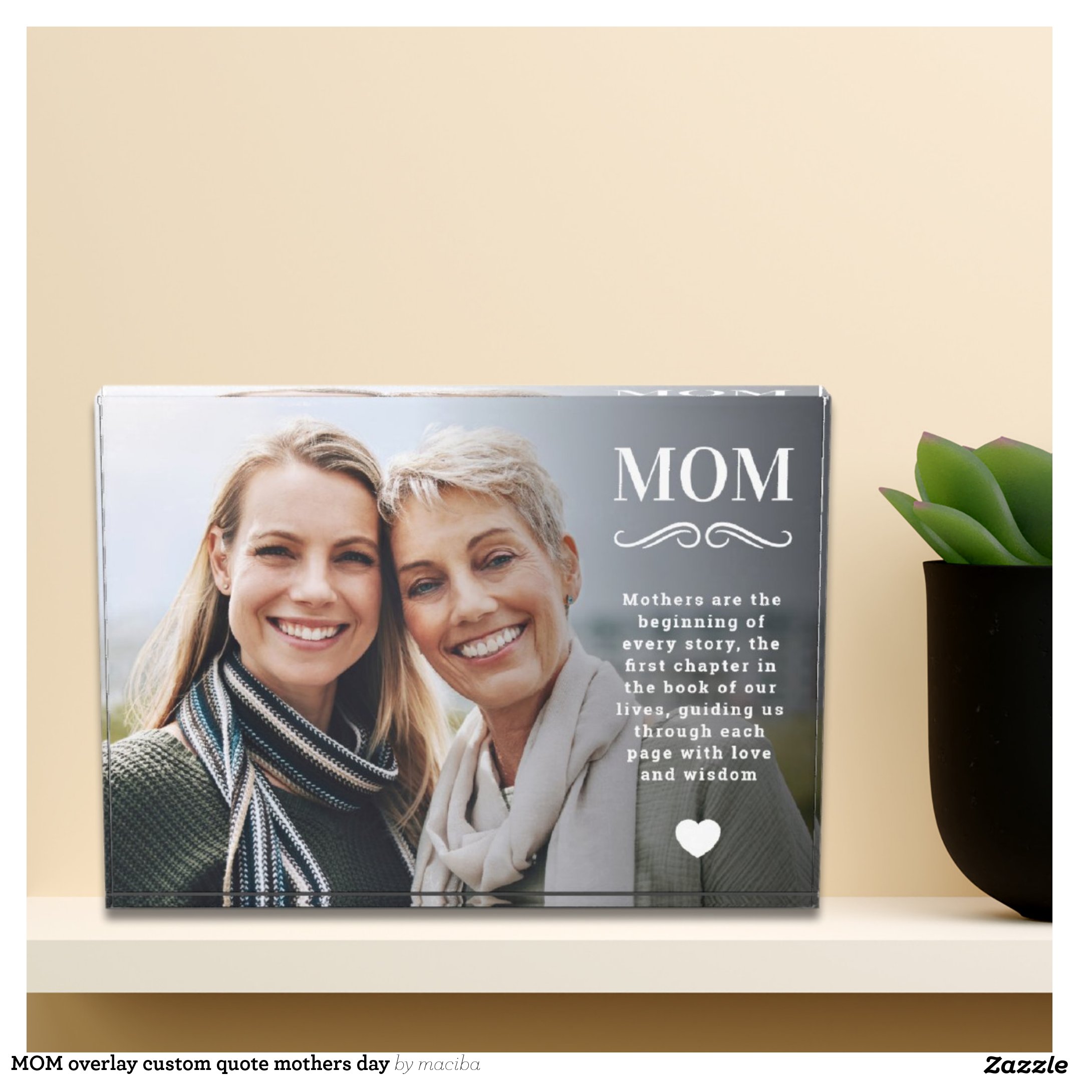 MOM overlay custom quote mothers day Photo Block