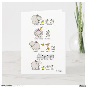 HIPPO BIRDIE CARD