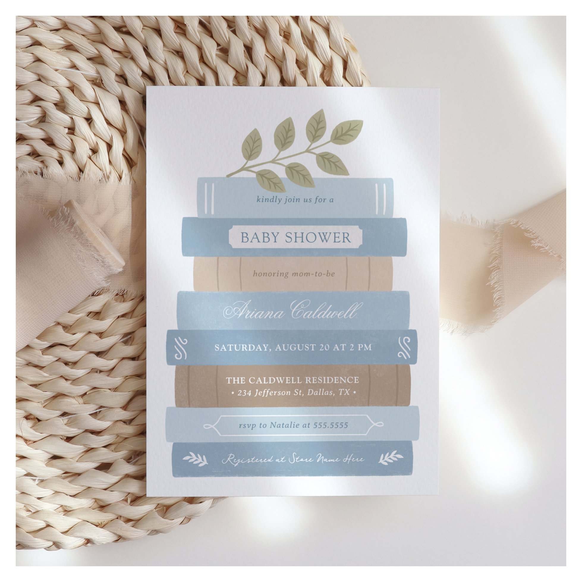 Storybook Blue Boy Baby Shower Invitation