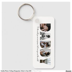 Daddy Photo Collage Keepsake, Father's Day Gift Keychain