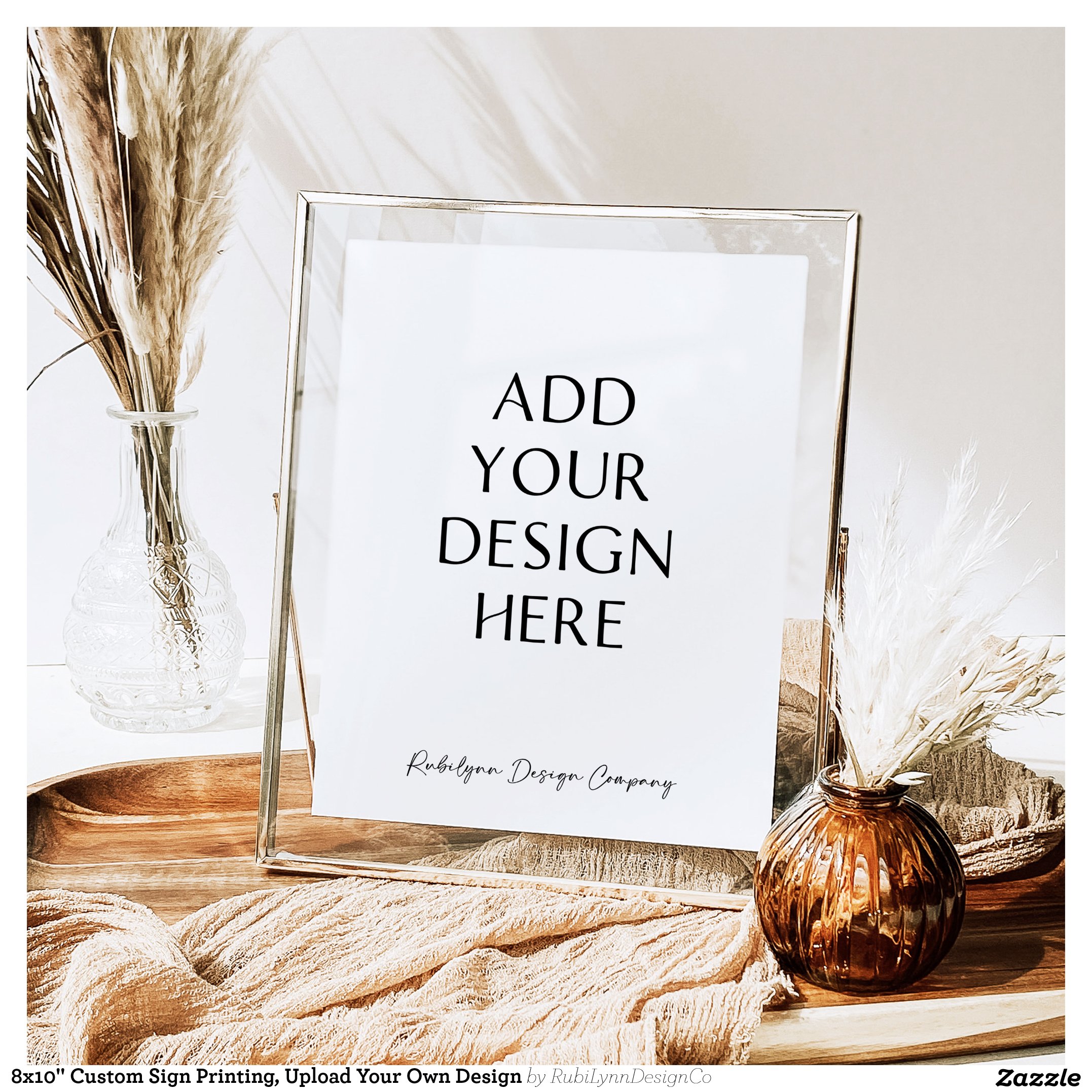 8x10" Custom Sign Printing, Upload Your Own Design