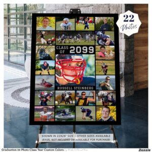 Graduation 22 Photo Class Year Custom Colors Foam Board