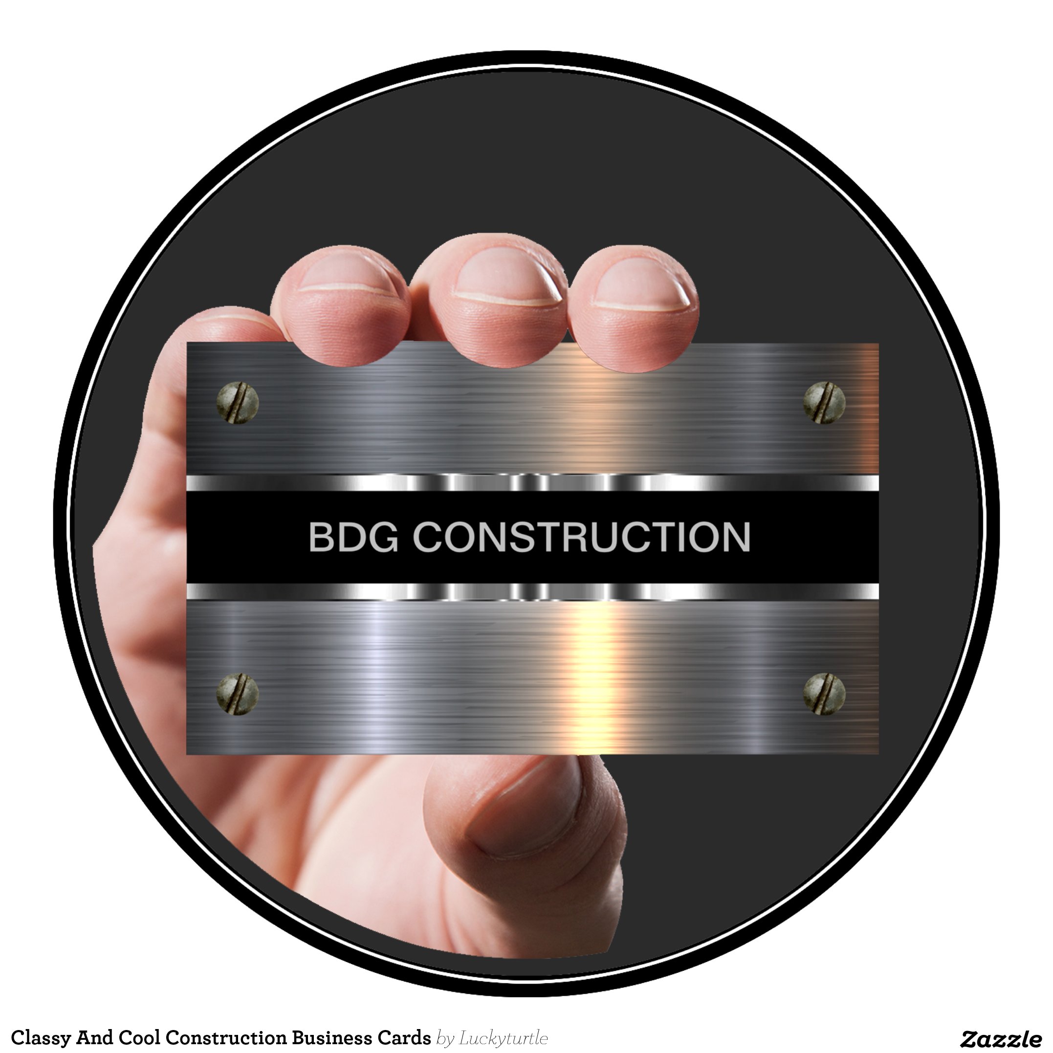 Classy And Cool Construction Business Cards