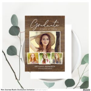 New Journey Rustic Graduation Invitation