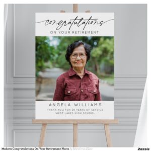 Modern Congratulations On Your Retirement Photo Foam Board