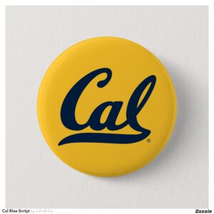 Cal Blue Script Button