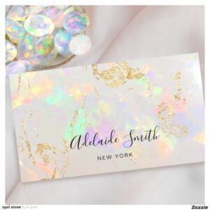 opal stone business card