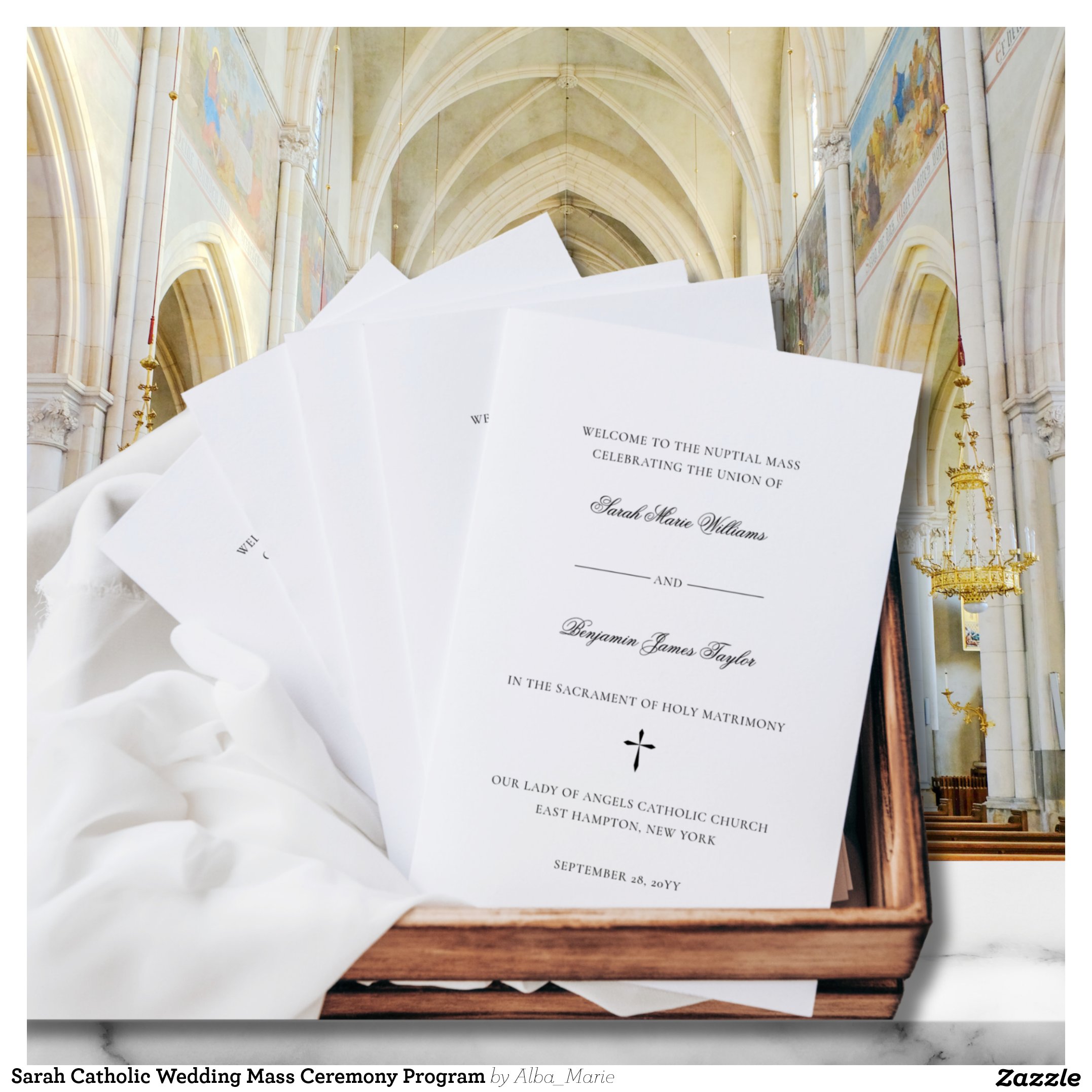 Sarah Catholic Wedding Mass Ceremony Program