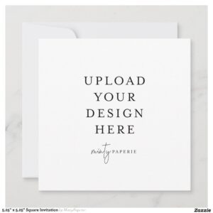 5.25" x 5.25" Square Invitation