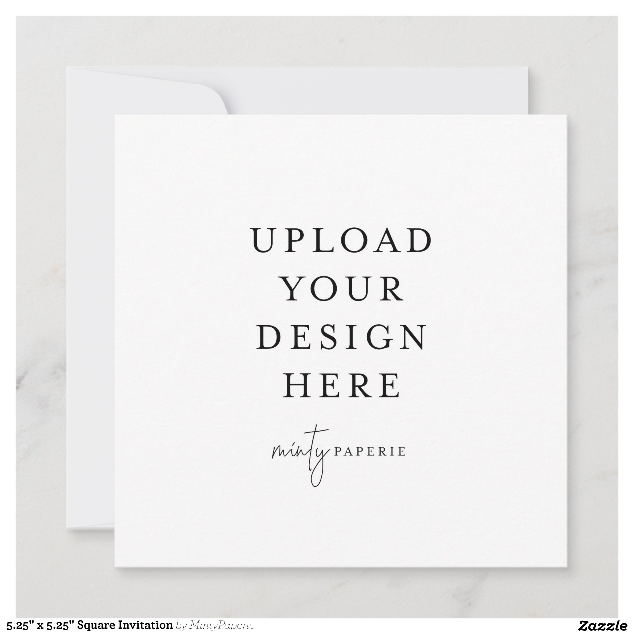 5.25" x 5.25" Square Invitation