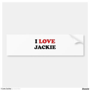 I Love Jackie Bumper Sticker