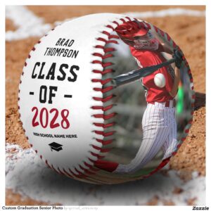 Custom Graduation Senior Photo Baseball