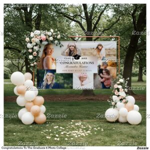 Congratulations To The Graduate 6 Photo Collage Banner