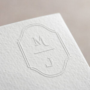 Minimal Custom Couple's Wedding Monogram Crest Embosser
