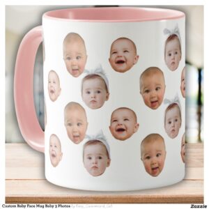 Custom Baby Face Mug Baby 3 Photos