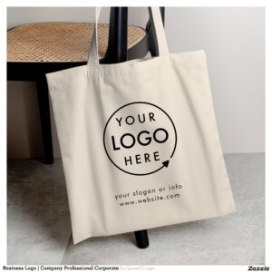 Business Logo Company Professional Corporate Tote Bag