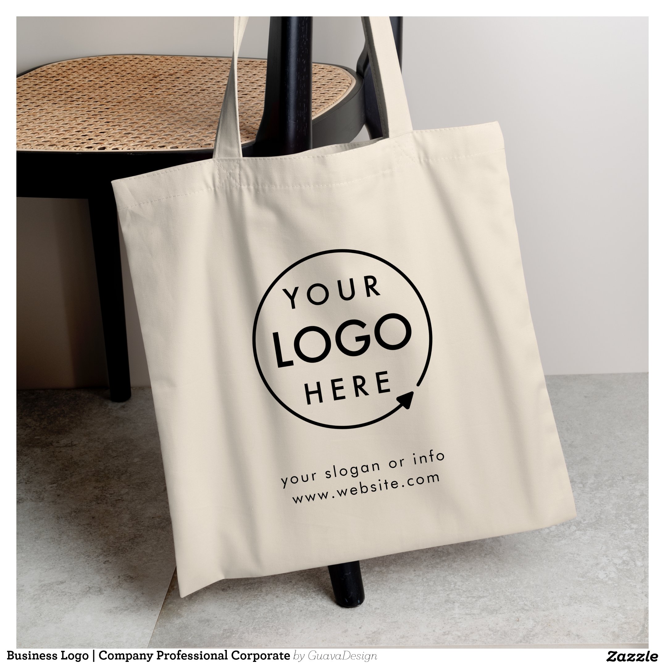 Business Logo Company Professional Corporate Tote Bag