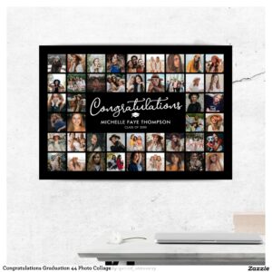 Congratulations Graduation 44 Photo Collage Poster