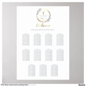 First Holy Communion seating chart