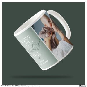 First Mothers Day 2 Photo Green Coffee Mug