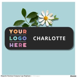 Magnetic Business Company Logo Employee Name Tag