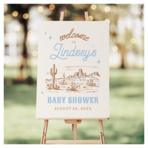 Western Baby Shower Welcome Sign