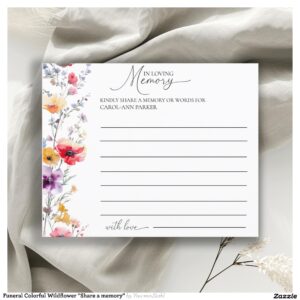 Funeral Colorful Wildflower "Share a memory"