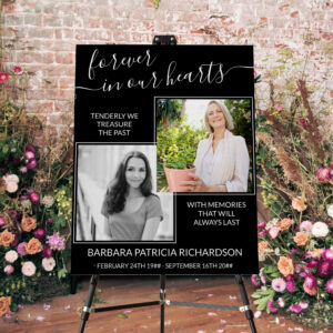 Forever in our Hearts Custom Memorial Verse Photo Foam Board