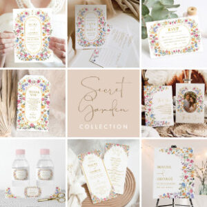 Colorful Flowers Spring Wildflower Wedding Welcome Foam Board