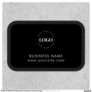Black & White Professional Corporate Custom Logo Patch