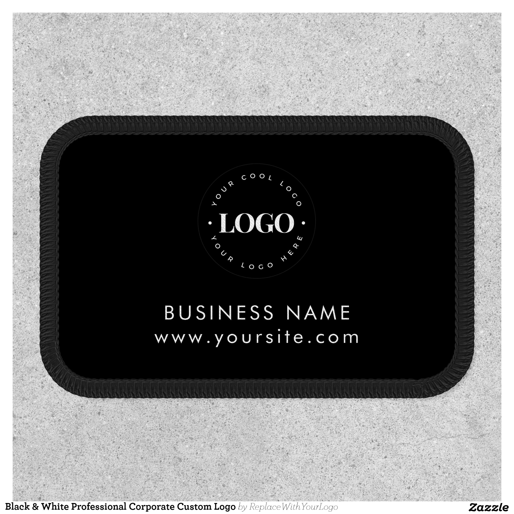 Black & White Professional Corporate Custom Logo Patch