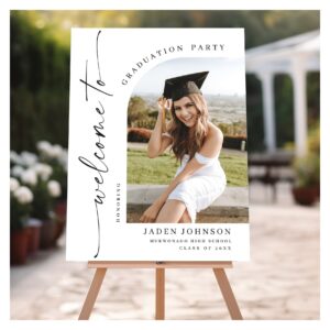 Modern Minimalist WELCOME Graduation Party Photo Foam Board