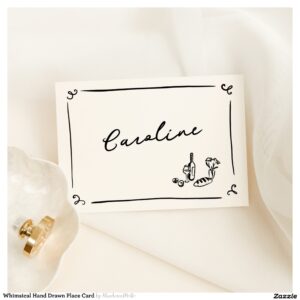 Whimsical Hand Drawn Place Card