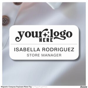 Magnetic Company Employee Name Tag