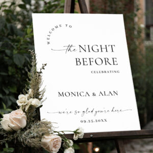 Elegant Minimalist Welcome Rehearsal Dinner Foam Board